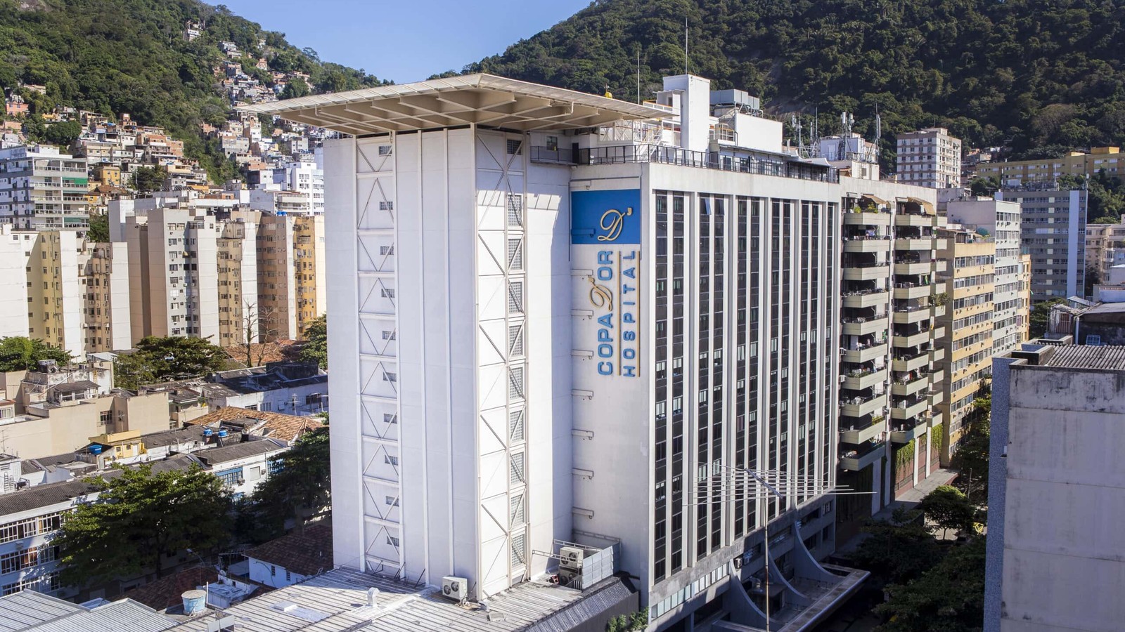 Fachada do Hospital Copa D'Or em Rio de Janeiro – RJ